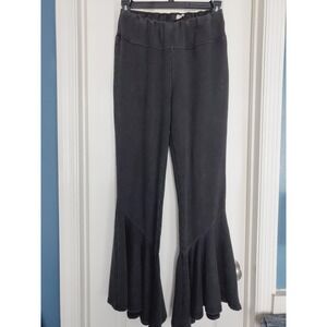 Earthbound Trading Co Flower Child Mineral Wash Boho Flare Pants Boho XXL
